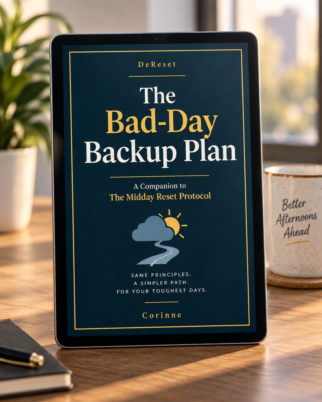 Mockup of The Bad-Day Backup Plan bonus guide cover.